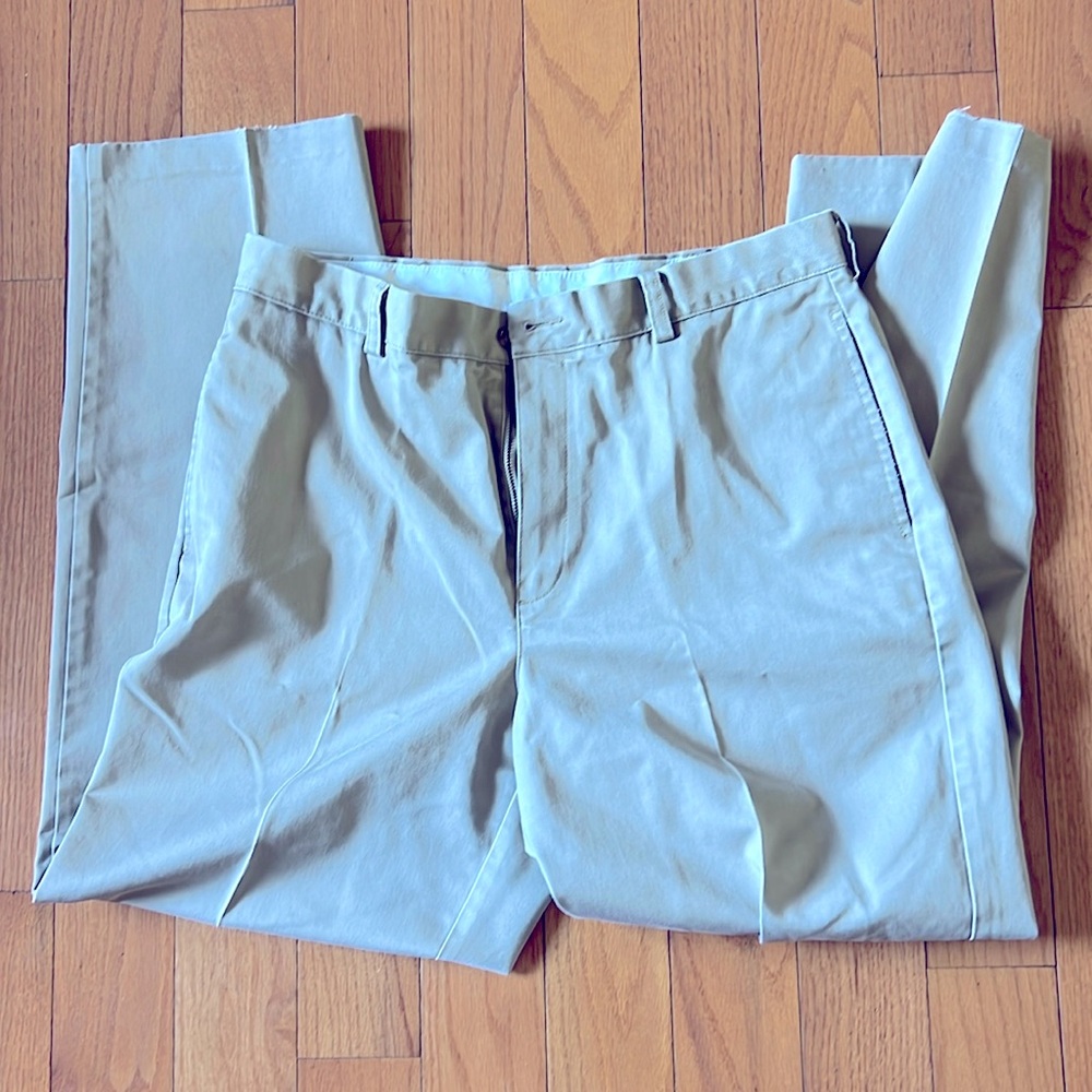 LL Bean Khaki pants, item212332, size 34, inseam 34